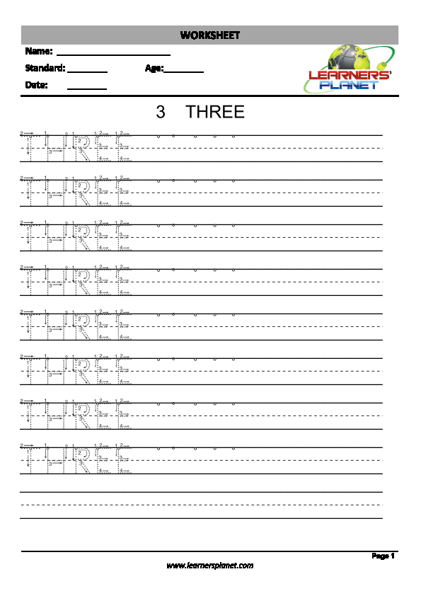 free number tracing worksheets for kindergarten